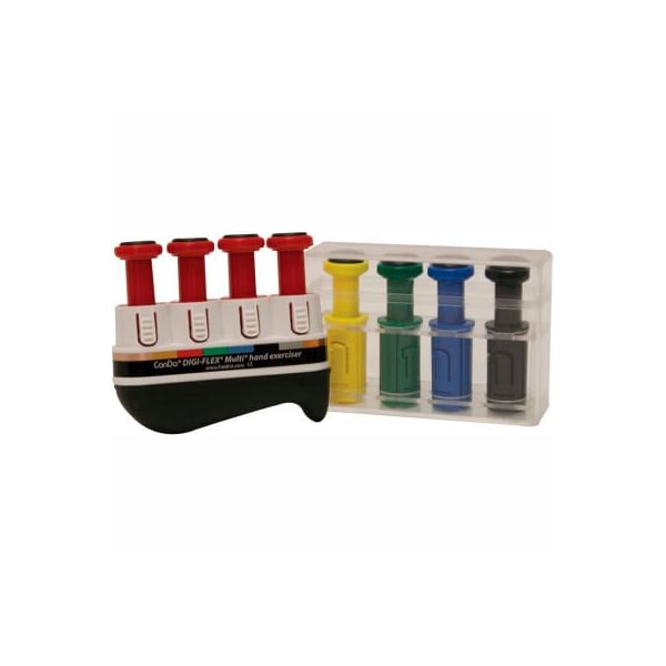 Fabrication Enterprises Digi-Flex Multi Hand Exerciser, Progressive Starter Pack, Red & 4 Additional Buttons 10-3742S - main